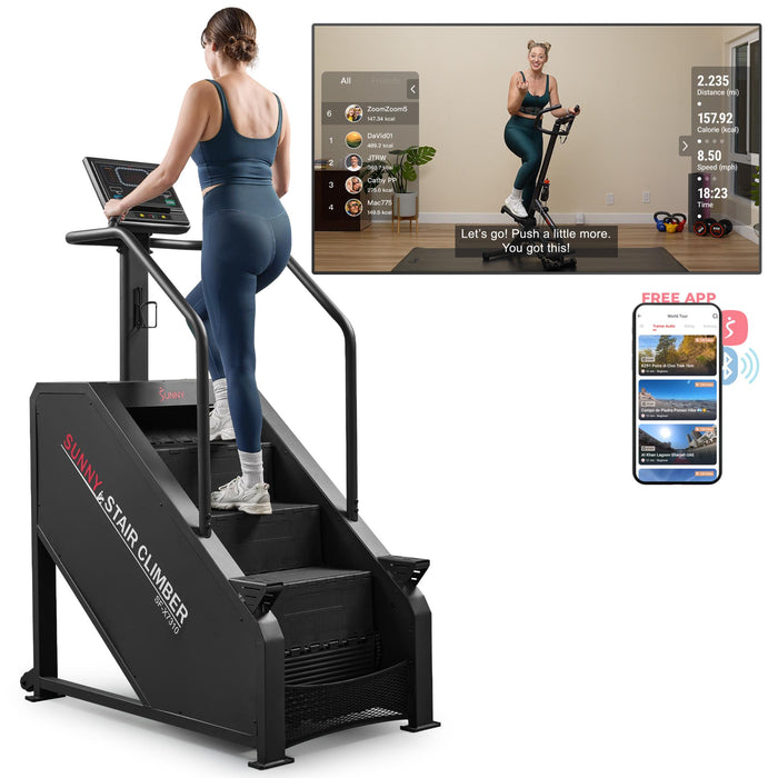 Sunny Health & Fitness Premium Smart Stair Climber