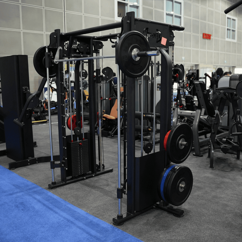 Muscle D Fitness Dual Adjustable Pulley Smith Combo – Full Body Trainer