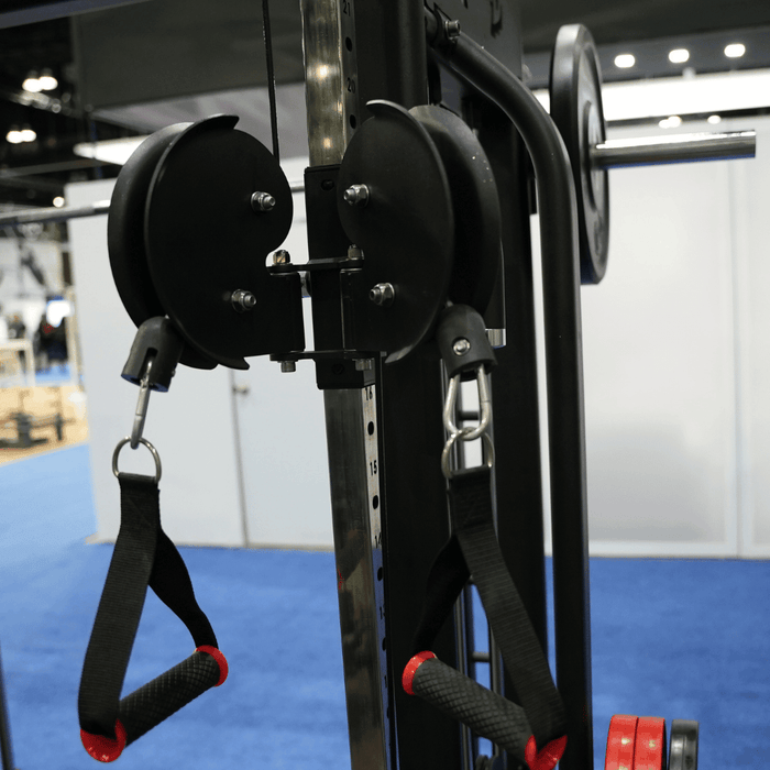 Muscle D Fitness Dual Adjustable Pulley Smith Combo – Full Body Trainer