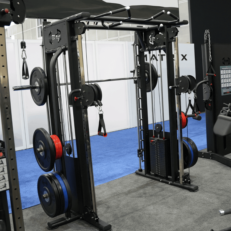 Muscle D Fitness Dual Adjustable Pulley Smith Combo – Full Body Trainer