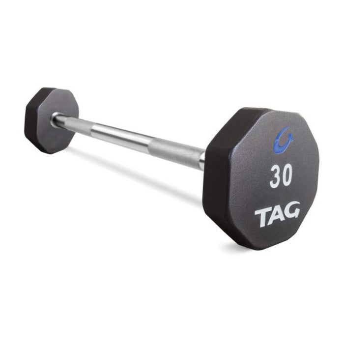 8-Sided Virgin Rubber Fixed Barbell with Straight Bar