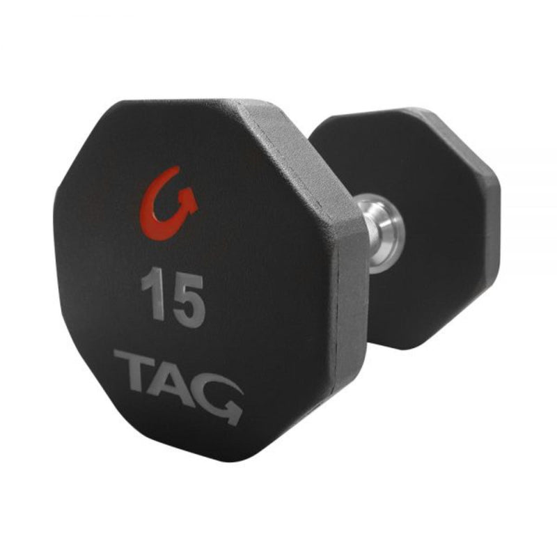 TAG Fitness 8 Sided Premium Ultrathane Dumbbell
