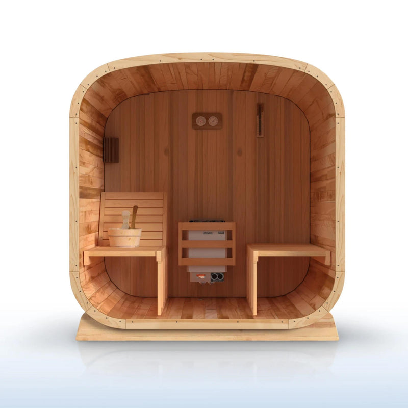 ALEKO Arnica Rustic Cedar Square Sauna – 4 Person