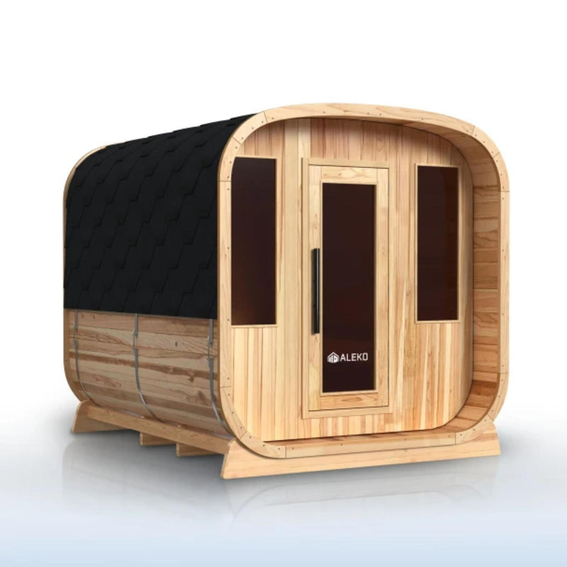 ALEKO Arnica Rustic Cedar Square Sauna – 6 Person
