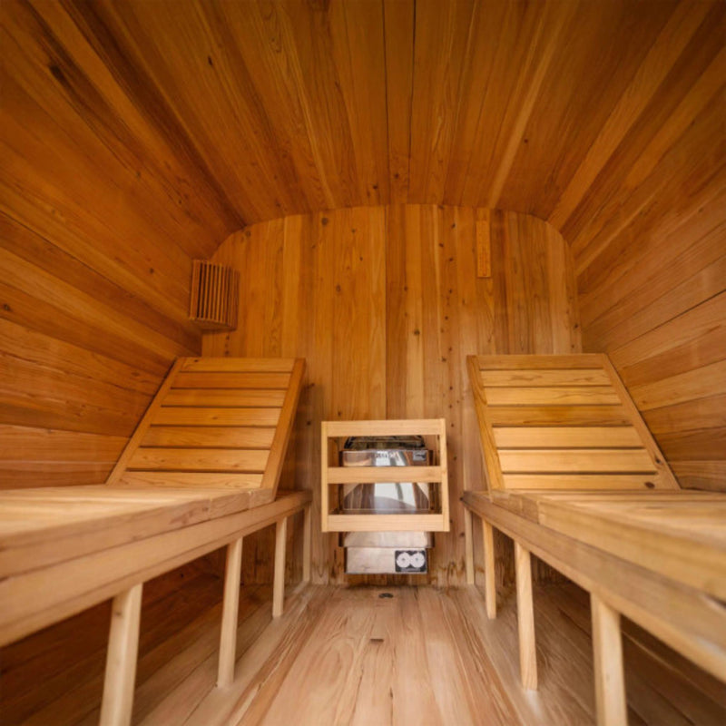 ALEKO Arnica Rustic Cedar Square Sauna – 6 Person