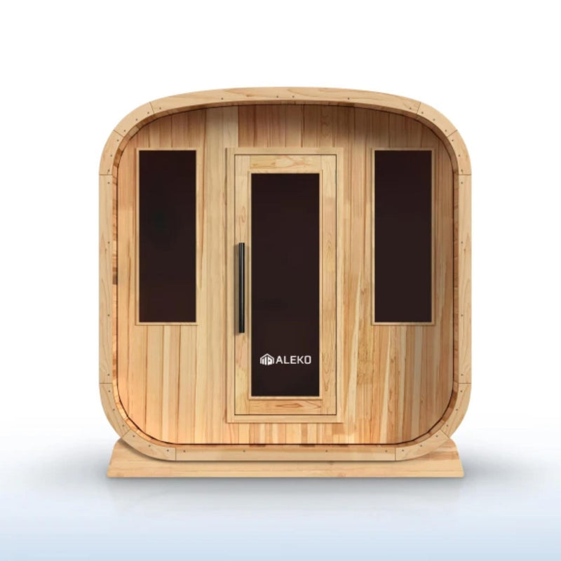 ALEKO Arnica Rustic Cedar Square Sauna – 6 Person