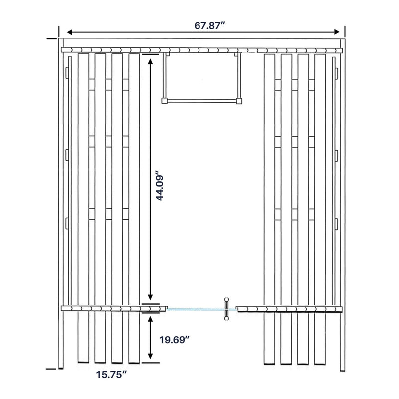 ALEKO Aster Barrel Outdoor Sauna with Porch – 3-5 Person