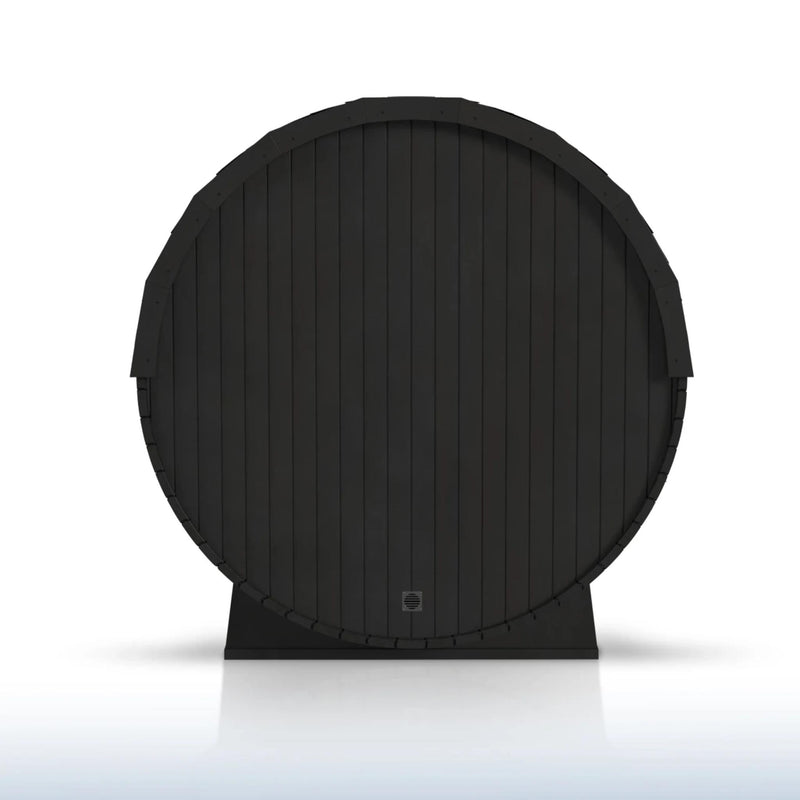 ALEKO Aster Barrel Outdoor Sauna with Porch – 3-5 Person