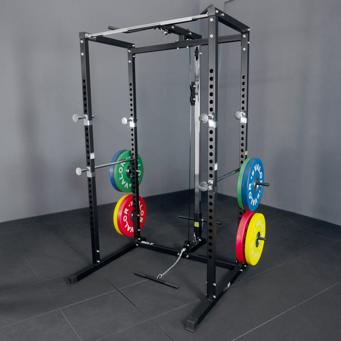 Compact 2x2 Power Rack w/ Lat Pull Station