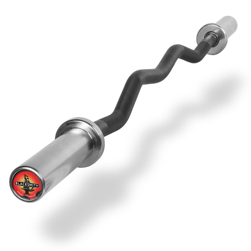 XMARK Blacksmith EZ Curl Bar, Fits Olympic Weight Plates