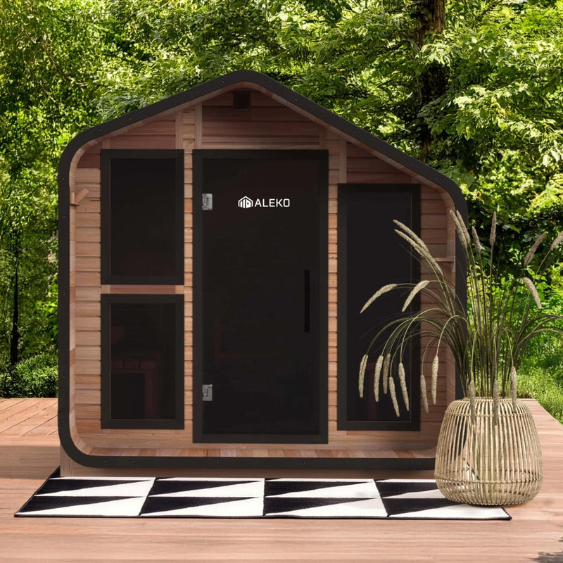 ALEKO Bluet Outdoor Sauna – 6 Person
