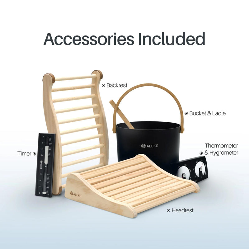 ALEKO Bluet Outdoor Sauna – 6 Person