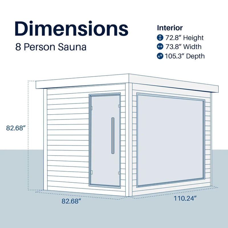 ALEKO Camellia Outdoor Sauna – 7-8 Person