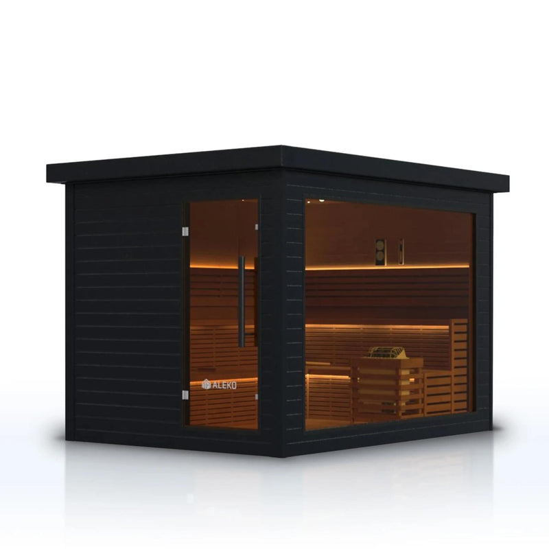 ALEKO Camellia Outdoor Sauna – 7-8 Person