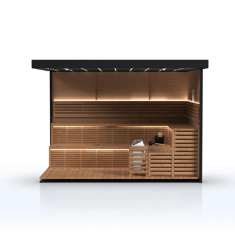 ALEKO Camellia Outdoor Sauna – 7-8 Person
