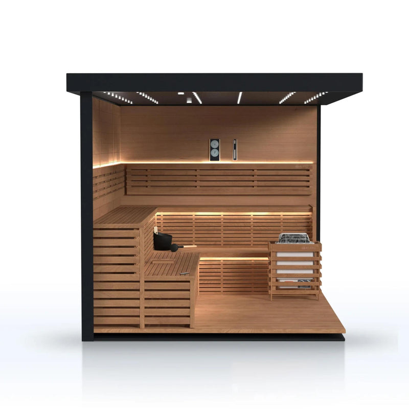 ALEKO Camellia Outdoor Sauna – 7-8 Person
