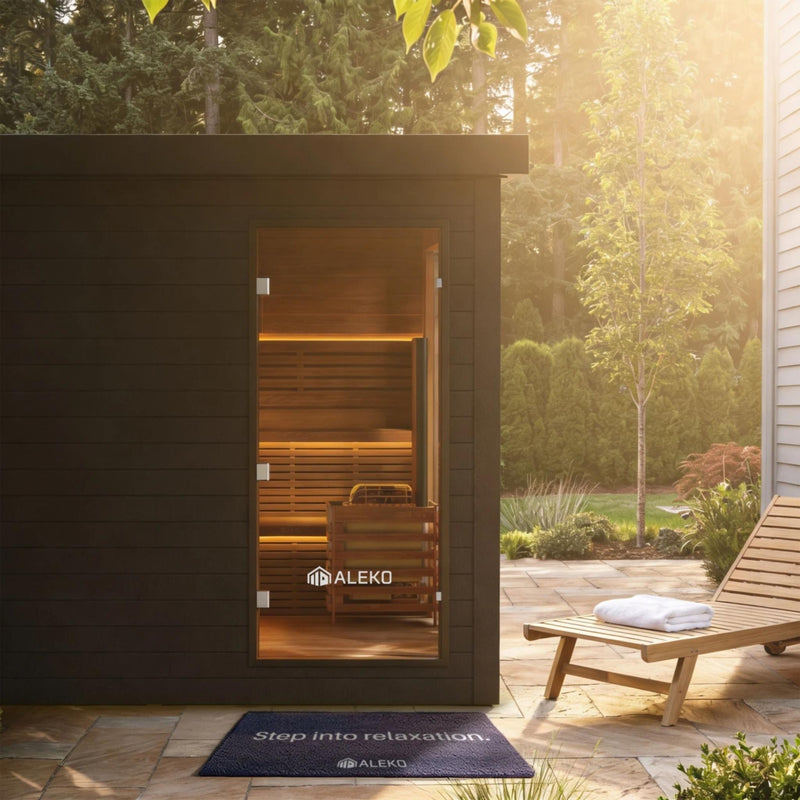 ALEKO Camellia Outdoor Sauna – 7-8 Person