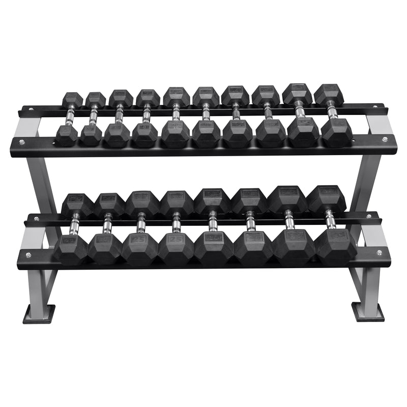 Valor Fitness Rubber Hex Dumbbell Sets