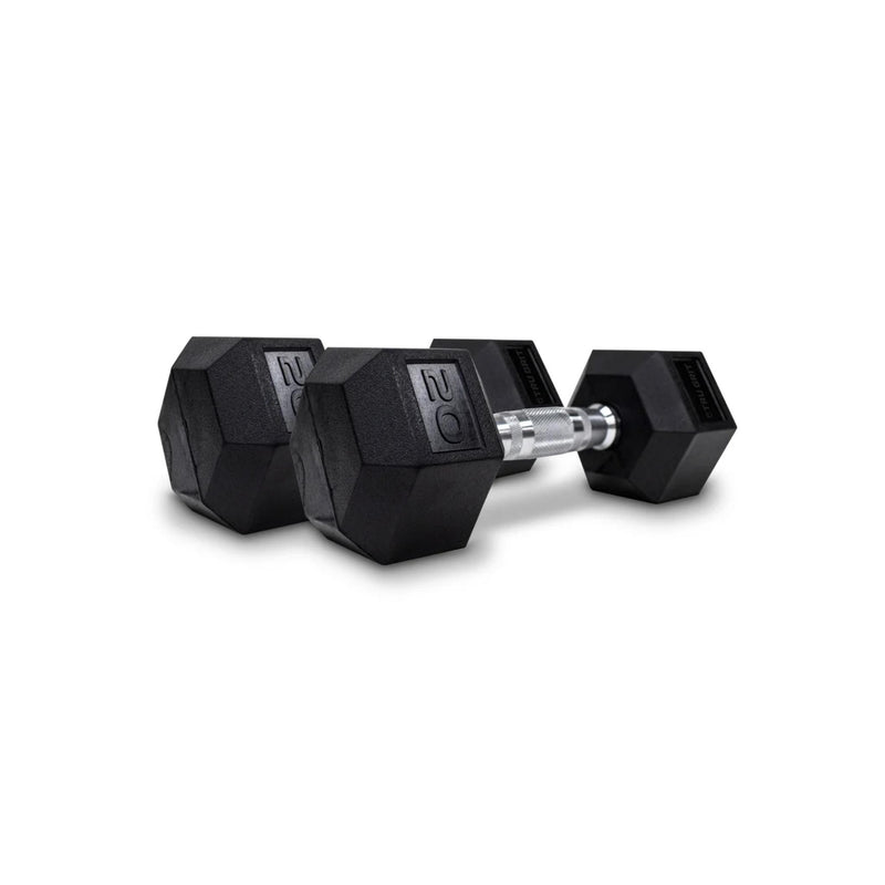 Tru Grit Hex Rubber Coated Dumbbells (10lb Pair)