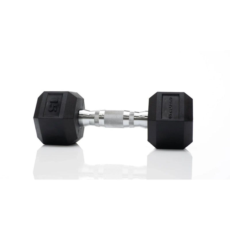 Tru Grit Hex Rubber Coated Dumbbells (10lb Pair)