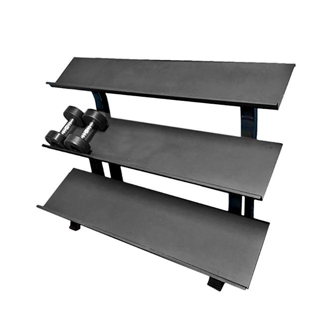 Muscle D Fitness 3-Tier Hex Dumbbell Rack - 15 Pair Storage
