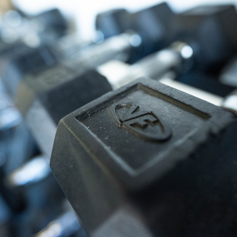 Valor Fitness Rubber Hex Dumbbell Sets