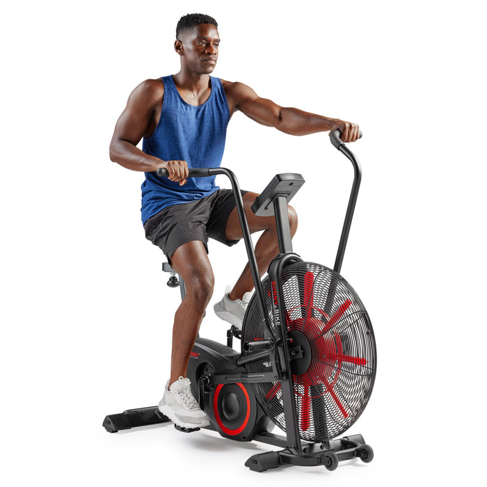 Sunny Health & Fitness Tornado Smart Dual Belt Air-Resistance Bike