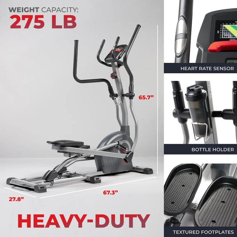 Sunny Health & Fitness Smart Elite Long Stride Length Magnetic Elliptical