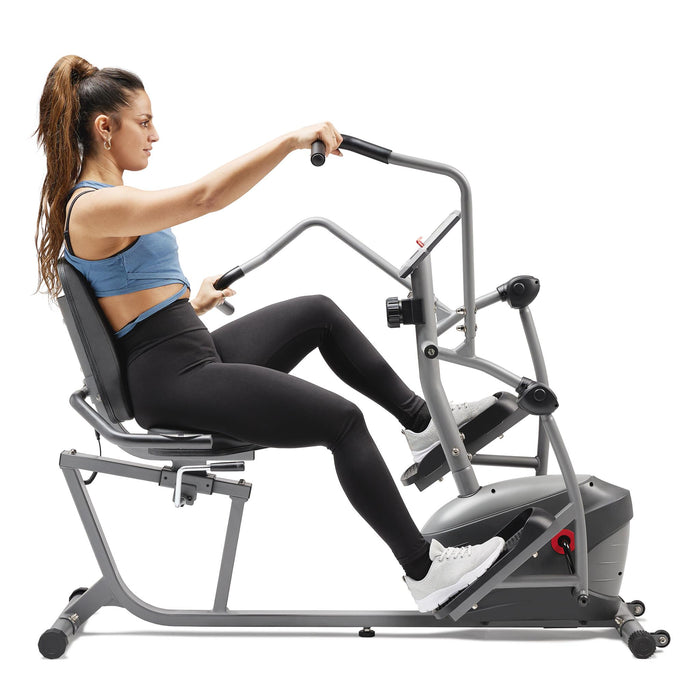 Sunny Health & Fitness Performance Smart Magnetic Recumbent Elliptical Cross Trainer