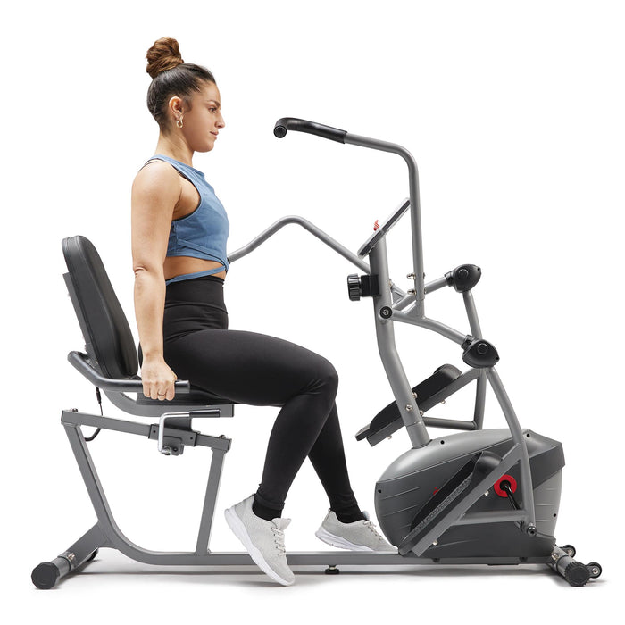 Sunny Health & Fitness Performance Smart Magnetic Recumbent Elliptical Cross Trainer