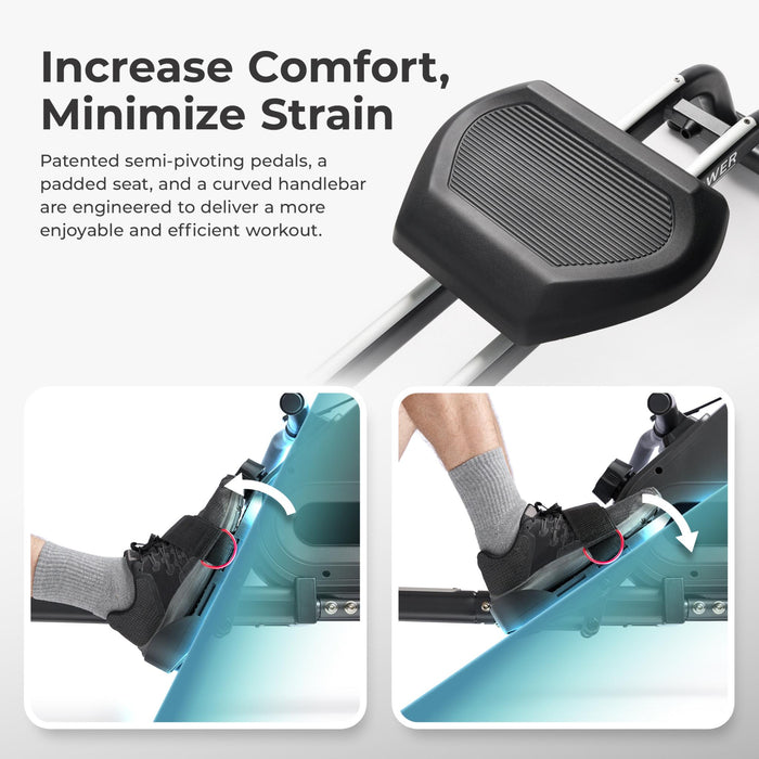 Sunny Health & Fitness Premium Smart Ultra Quiet Dual Slide Rail Magnetic Rowing Machine
