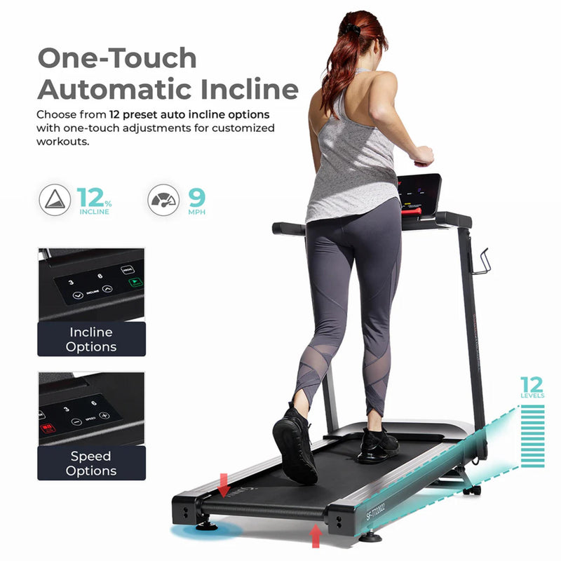 Sunny Health & FitnessSlim Interactive Auto Incline Smart Foldable Treadmill