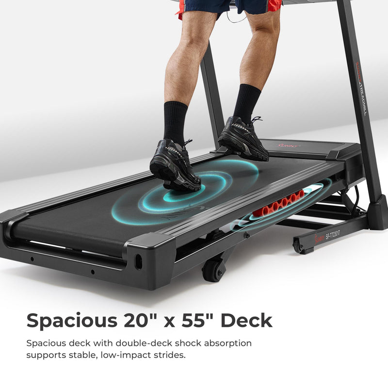 Sunny Health & Fitness Excel Smart Incline/Decline 20” Deck Treadmill
