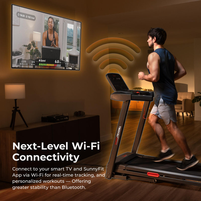 Sunny Health & FitnessActive 400 Smart Auto Incline Wi-Fi Treadmill