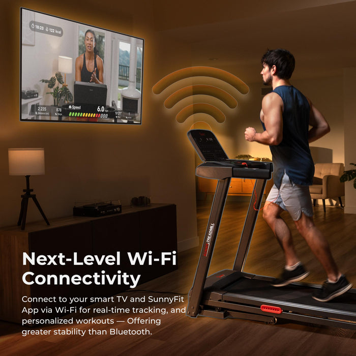 Sunny Health & FitnessActive 400 Smart Auto Incline Wi-Fi Treadmill