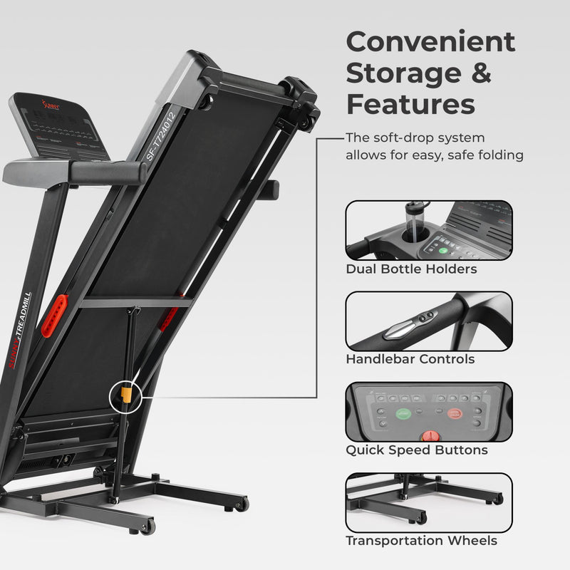 Sunny Health & FitnessActive 400 Smart Auto Incline Wi-Fi Treadmill
