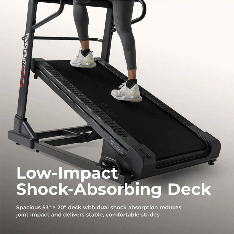 Sunny Health & Fitness Premium Ultimate Incline Decline Treadmill