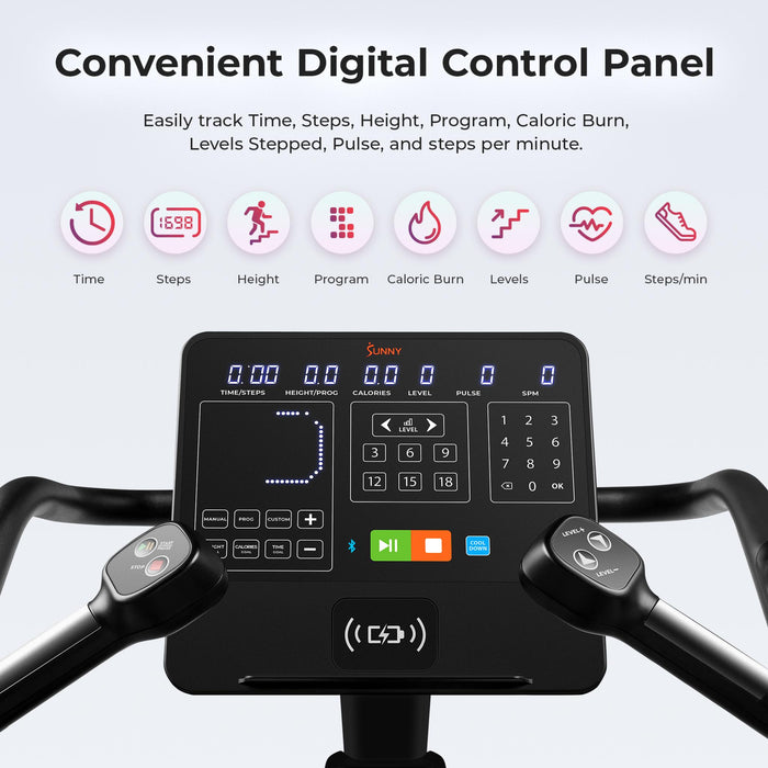 Sunny Health & Fitness Premium Smart Stepper Stair Climber