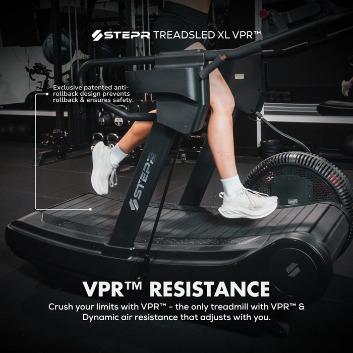 STEPR VPR Treadsled XL - Manual Curved Treadmill