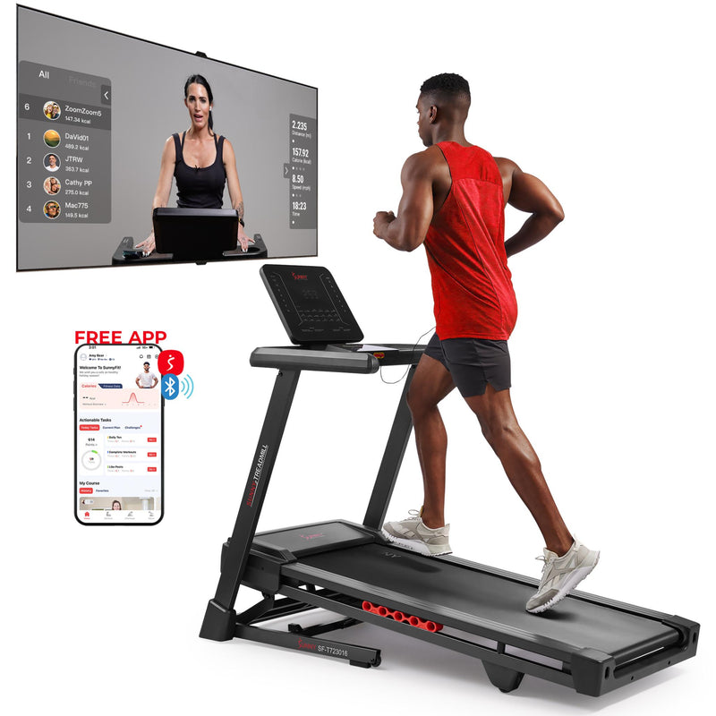 Sunny Health & Fitness Advanced Heavy Duty Auto Incline Smart Treadmill