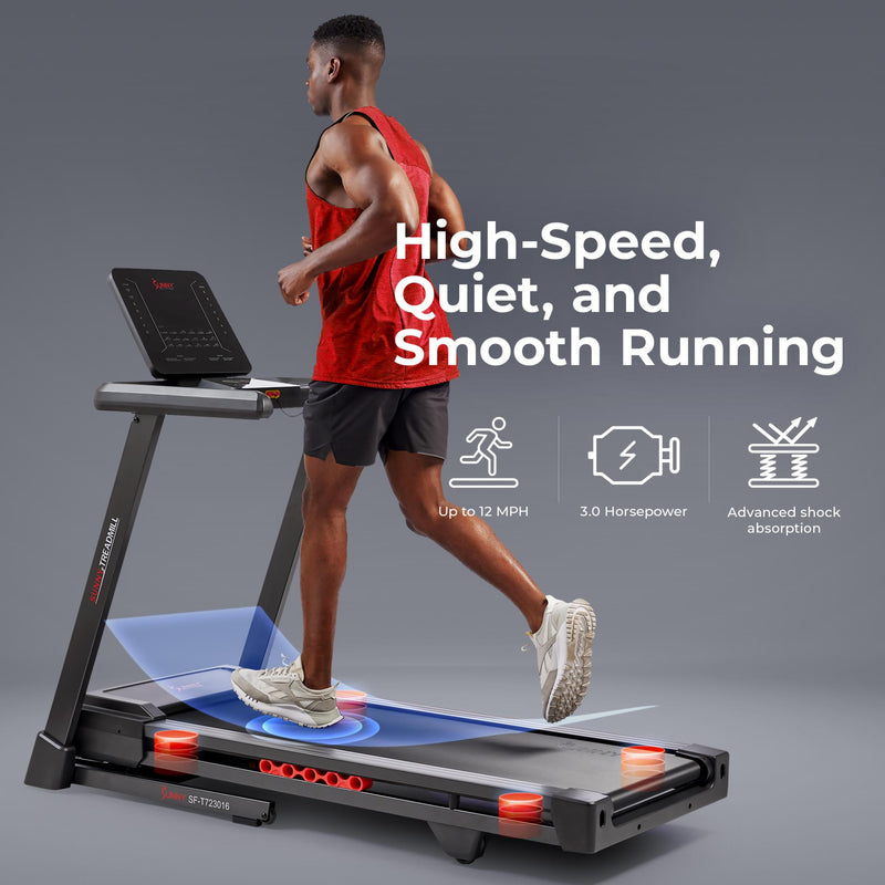 Sunny Health & Fitness Advanced Heavy Duty Auto Incline Smart Treadmill