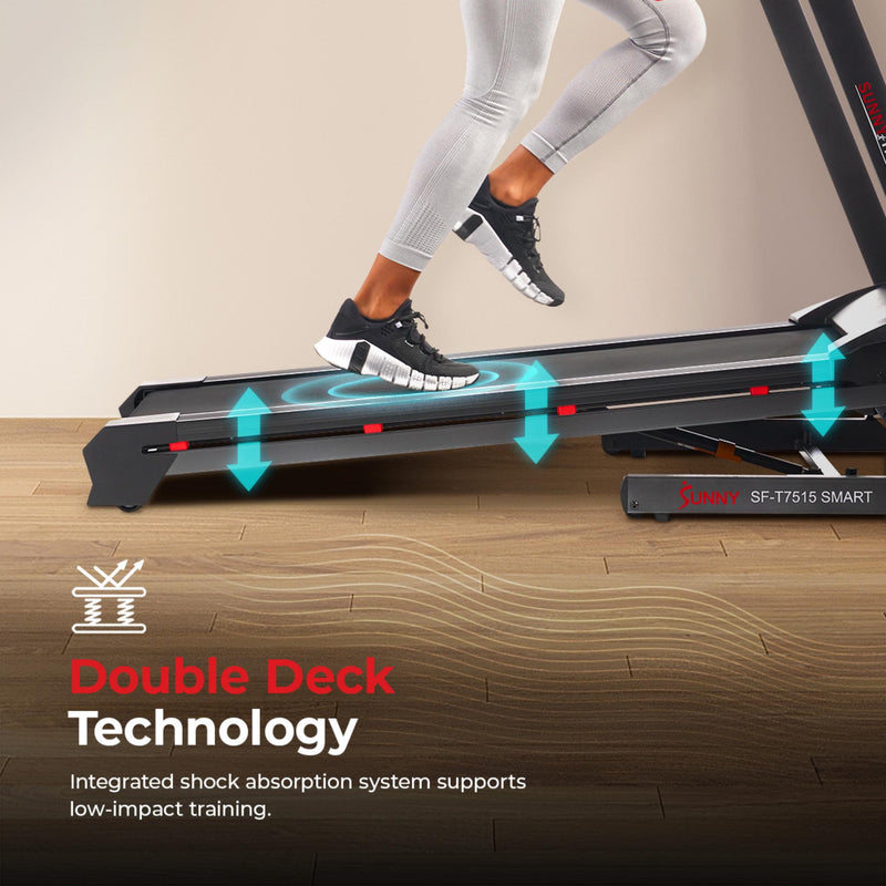Sunny Health & Fitness Premium Auto Incline Smart Treadmill