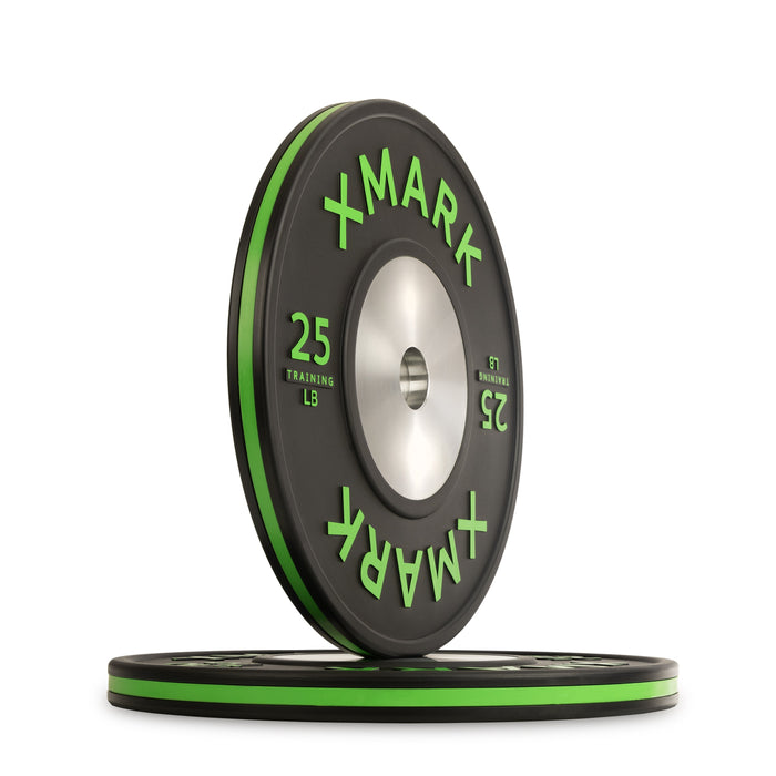 XMARK Striped Premium IWF Training Bumper Plates (LB) Pairs and Sets