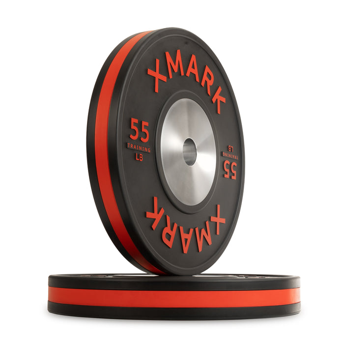 XMARK Striped Premium IWF Training Bumper Plates (LB) Pairs and Sets