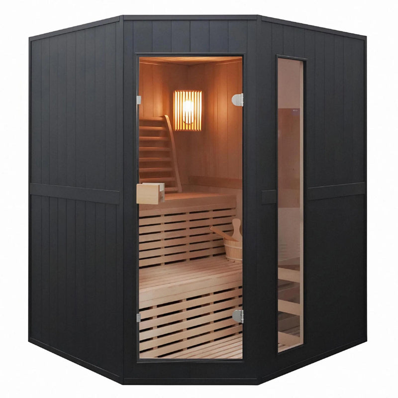 ALEKO Viola Canadian Hemlock Traditional Indoor Sauna - 3-4 Person