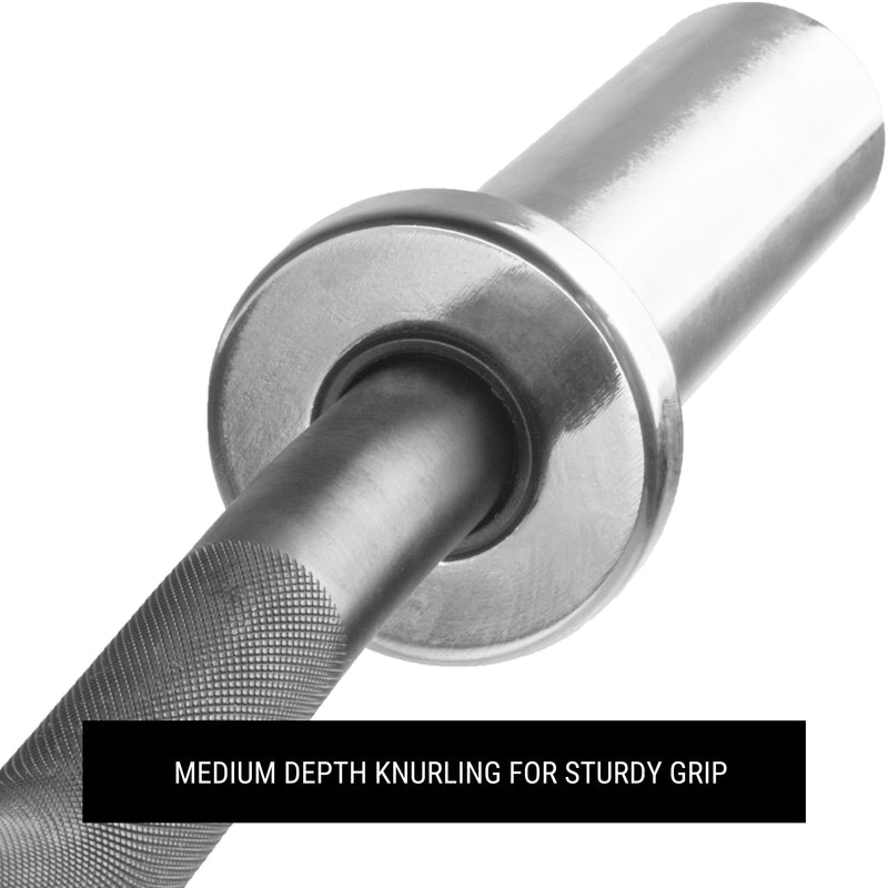 XMARK Black EZ Curl Bar, Fits Olympic Plates