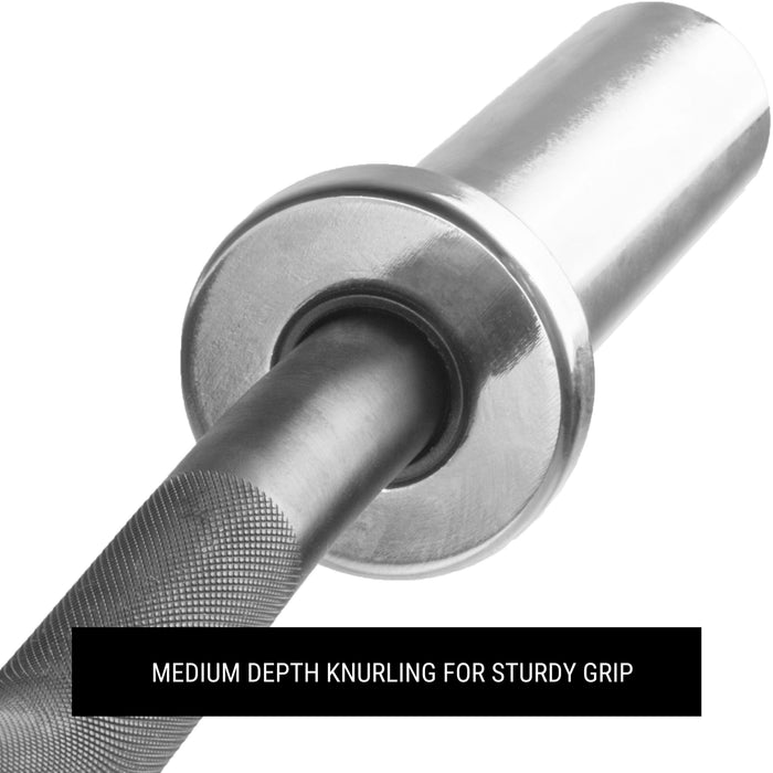 XMARK Black EZ Curl Bar, Fits Olympic Plates
