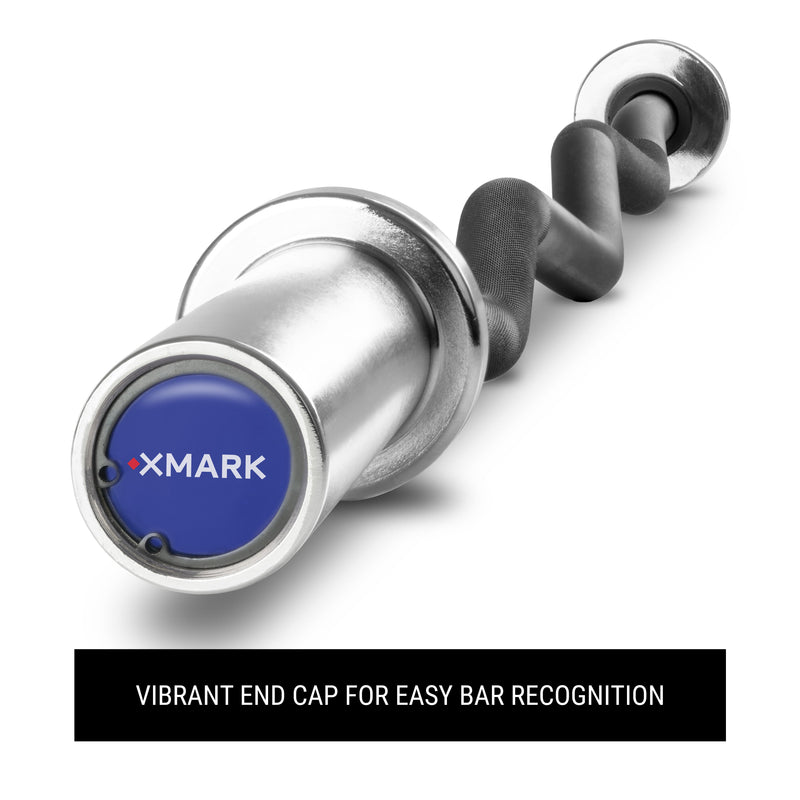 XMARK Black EZ Curl Bar, Fits Olympic Plates