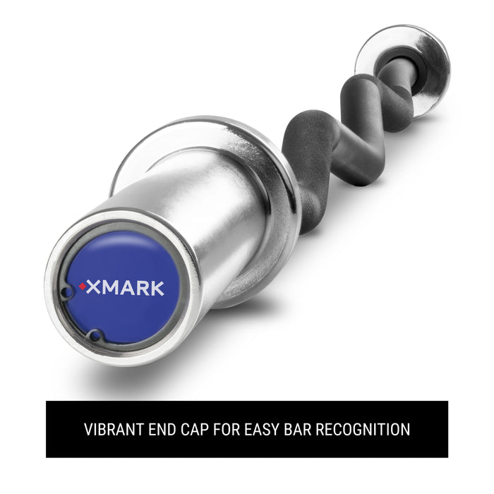 XMARK Black EZ Curl Bar, Fits Olympic Plates