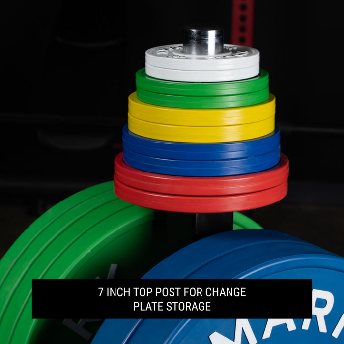 XMARK Commercial Bumper Plate Tree on Castors with Dual Bar Holders